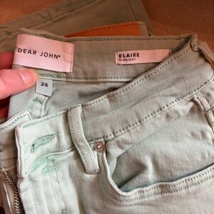 Dear John Elaine Straight Mint-Tinted Jeans